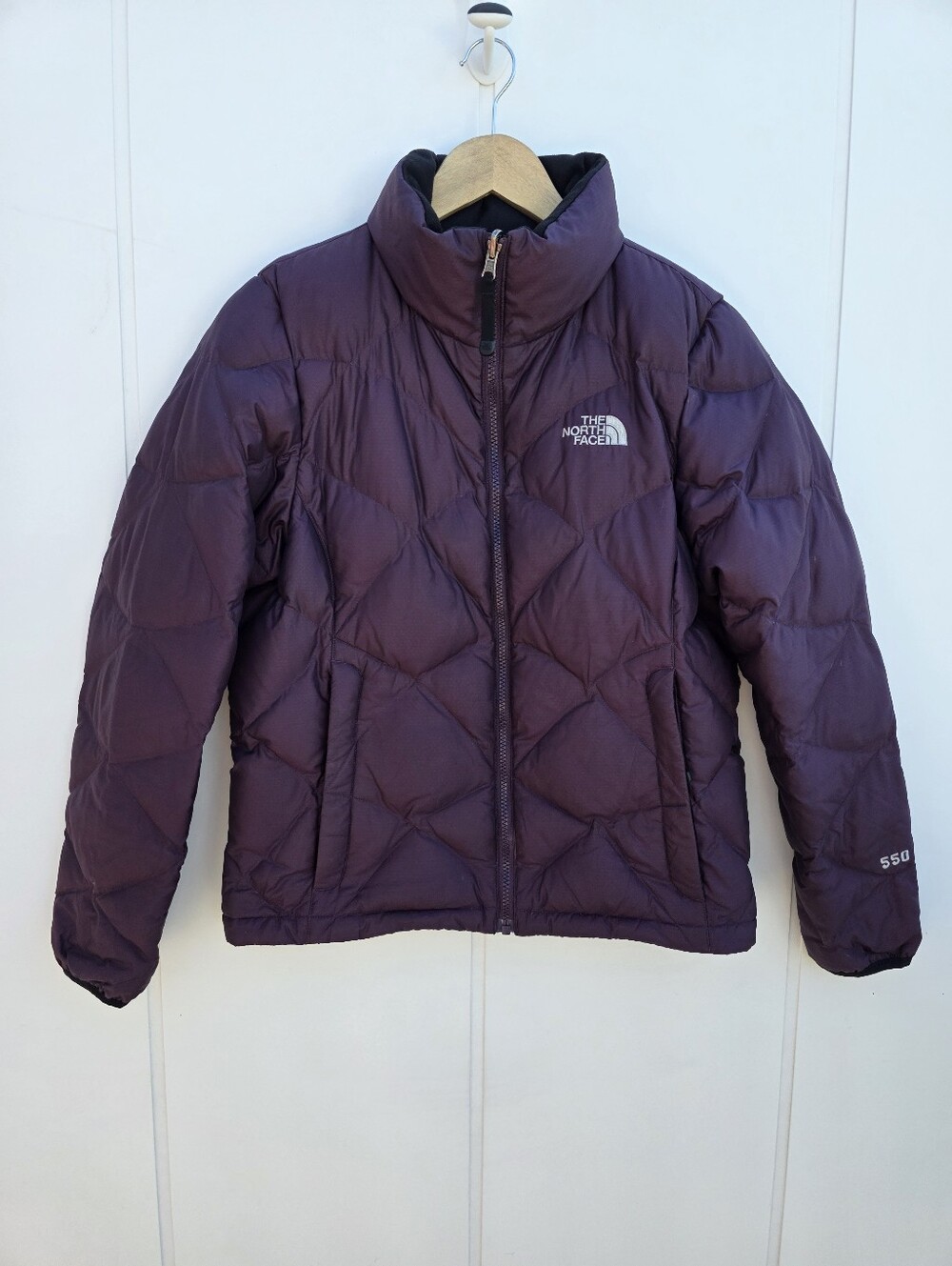 The North Face 550-fill Goose Down Quilted Purple Puffer Jacket Womens Small